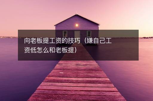 向老板提工资的技巧（嫌自己工资低怎么和老板提）